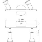 FG101-2 Spot lampa 2xGU10 FORMA CORMEL