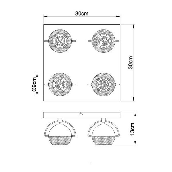 FG104-4K Spot lampa 4xGU10 FG104-4K Spot lampa 4xGU10 FORMA CORMEL