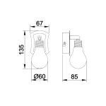 FG905-1 Zidna spot lampa 1xG9 FORMA CORMEL