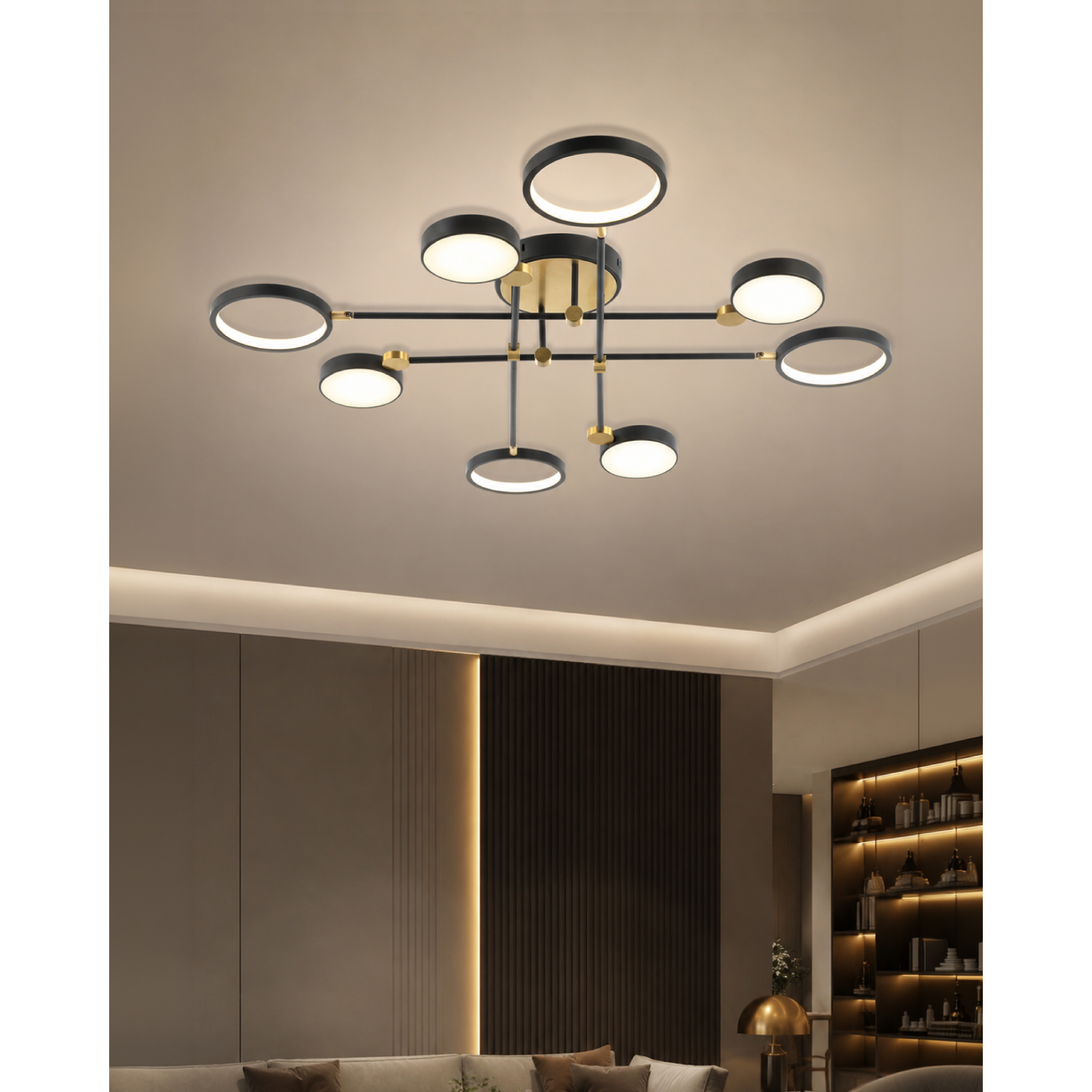 LED plafonska lampa F2036-60C BK+SG-Cormel-FORMA LED plafonska lampa F2036-60C BK+SG-Cormel-FORMA