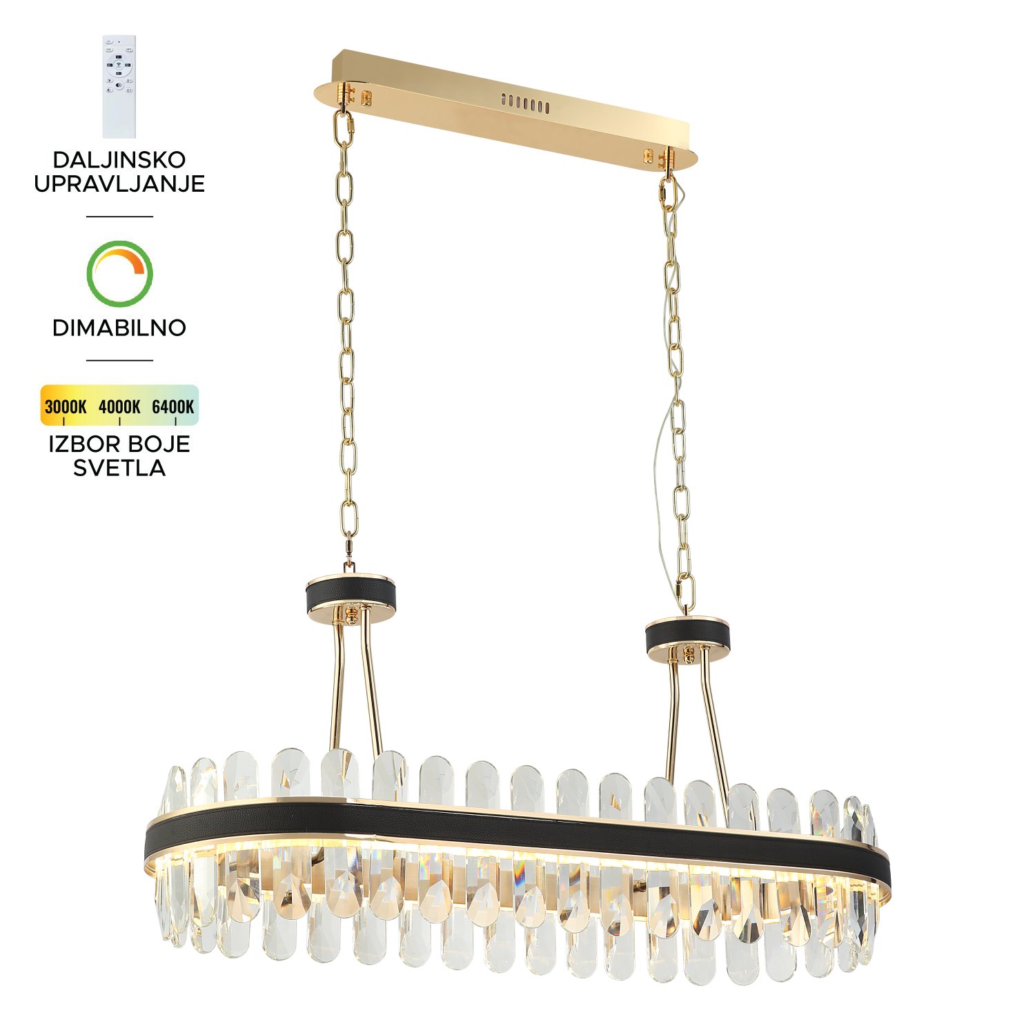 LED visilica KP4003-100V BK+GD-Cormel-FORMA LED visilica KP4003-100V BK+GD-Cormel-FORMA