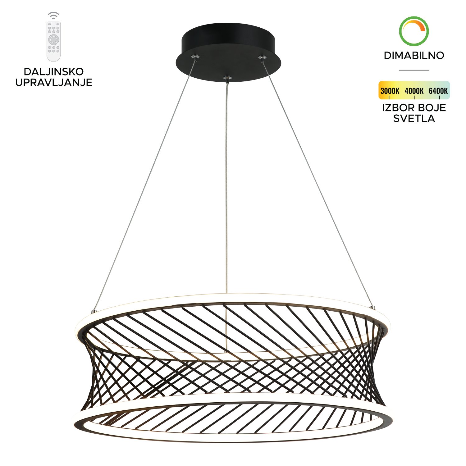 LED viseća lampa F2074-40V BK-Cormel-FORMA LED viseća lampa F2074-40V BK-Cormel-FORMA