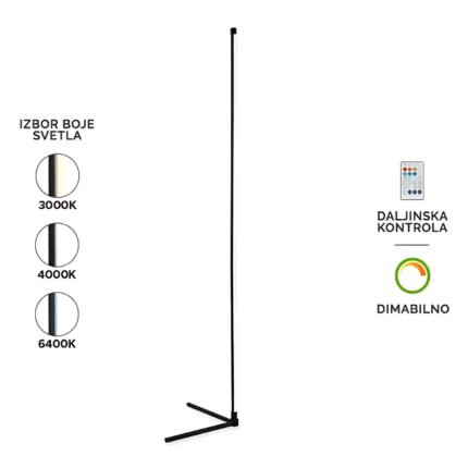 LED podna lampa F2078-12F BK