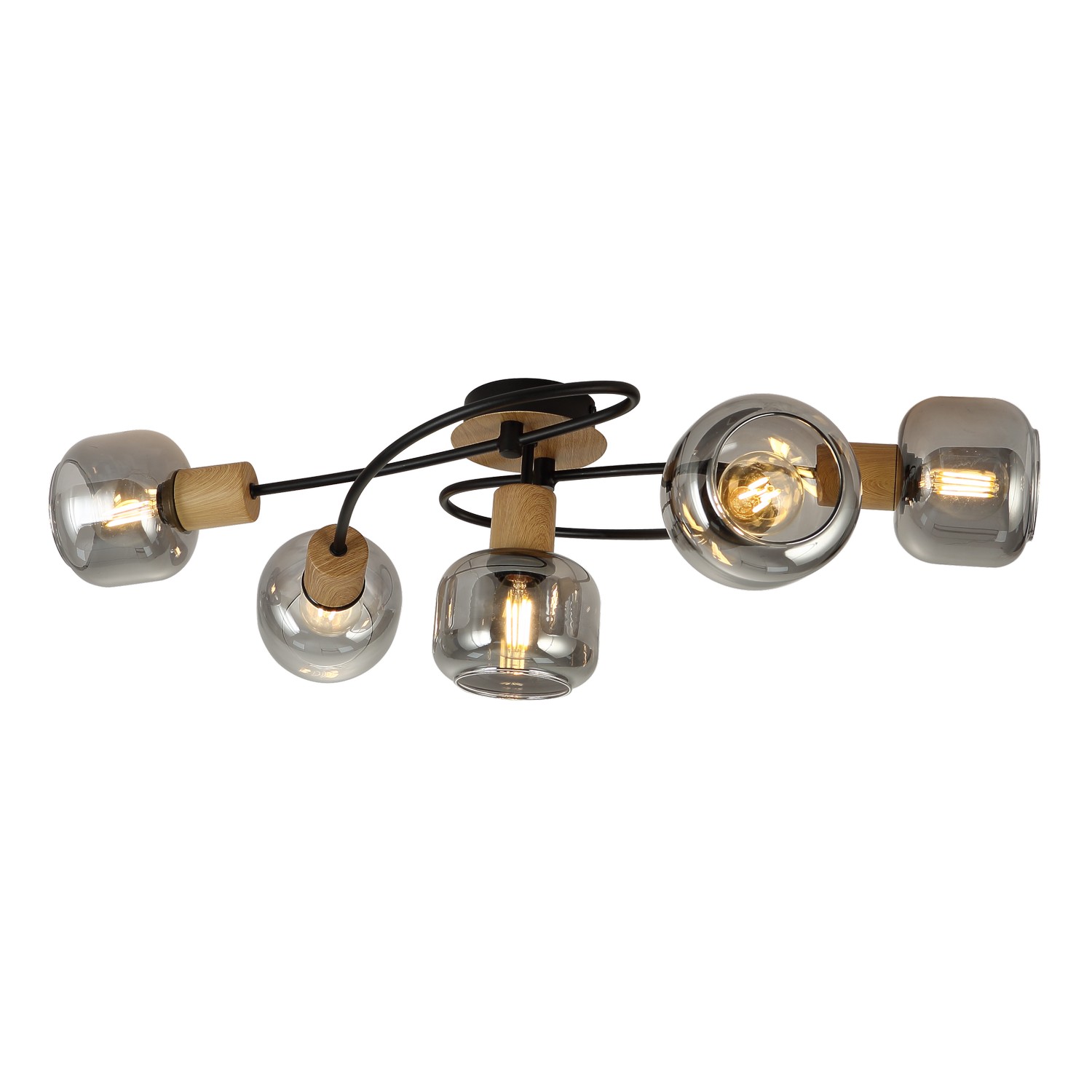 Plafonska lampa FE408-5 BK+WD - Cormel-FORMA Plafonska lampa FE408-5 BK+WD - Cormel-FORMA