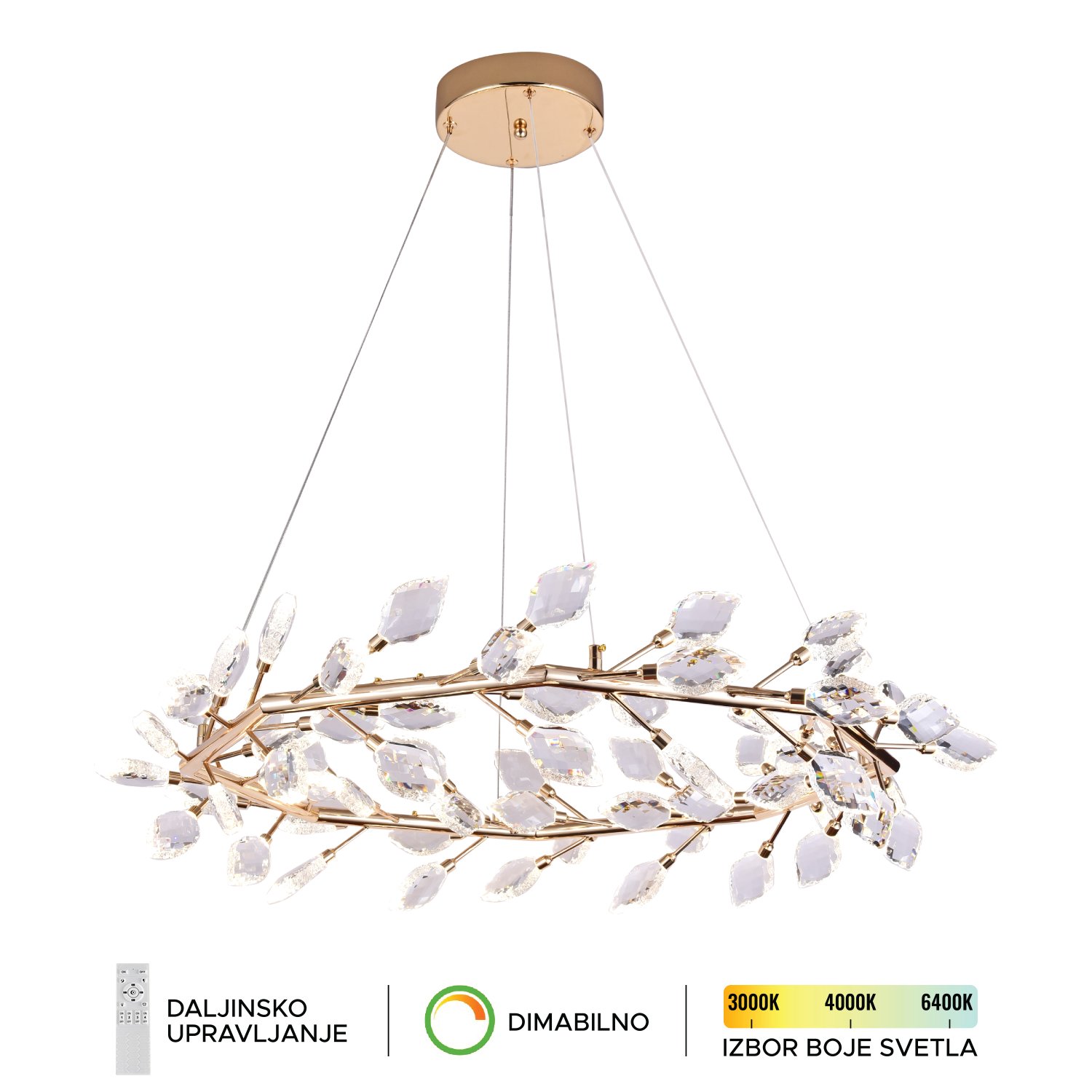 LED viseća lampa KP5001-64V GD-Cormel-FORMA