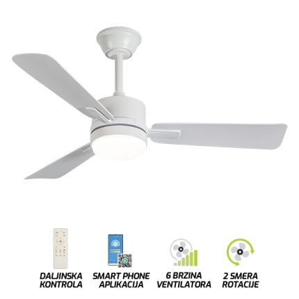 Plafonski ventilator sa svetiljkom FV3102-107 WH-Cormel-FORMA
