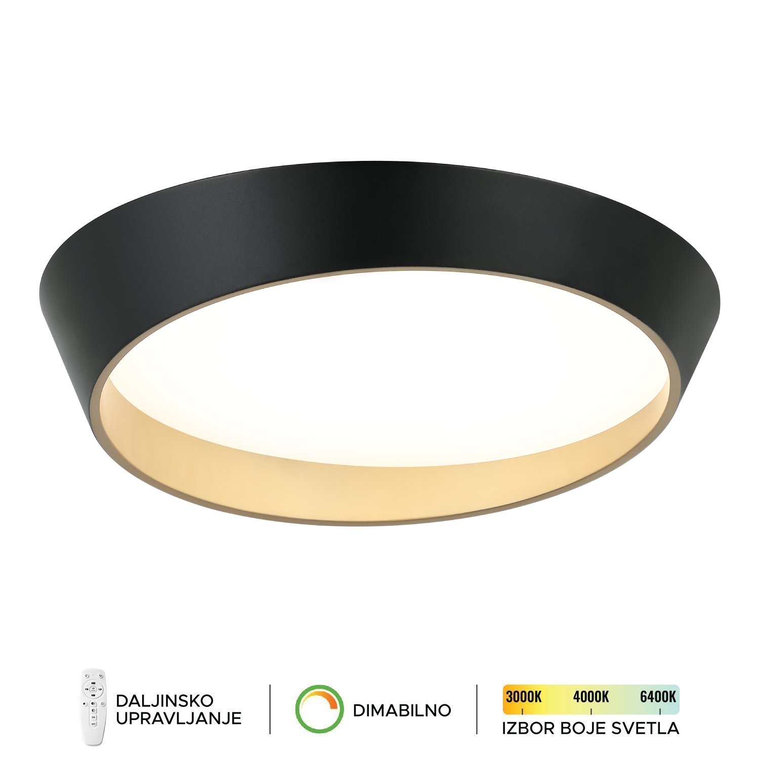 LED plafonska lampa F2098-75C BK+SG-Cormel-FORMA LED plafonska lampa F2098-75C BK+SG-Cormel-FORMA
