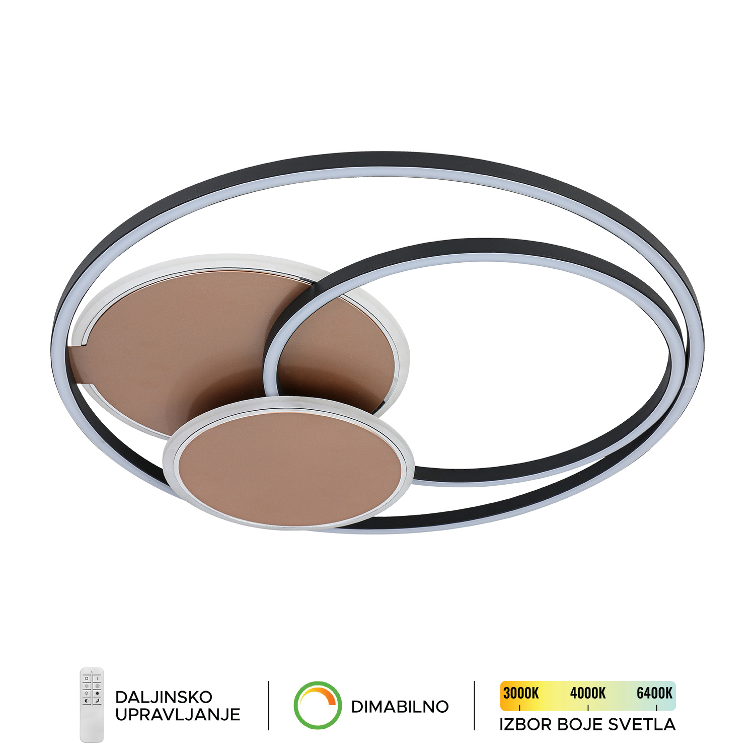 LED plafonska lampa F2102-36C BK+RG-Cormel-FORMA LED plafonska lampa F2102-36C BK+RG-Cormel-FORMA