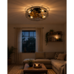 Plafonska lampa sa ventilatorom FV7003-48 BK-Cormel-FORMA