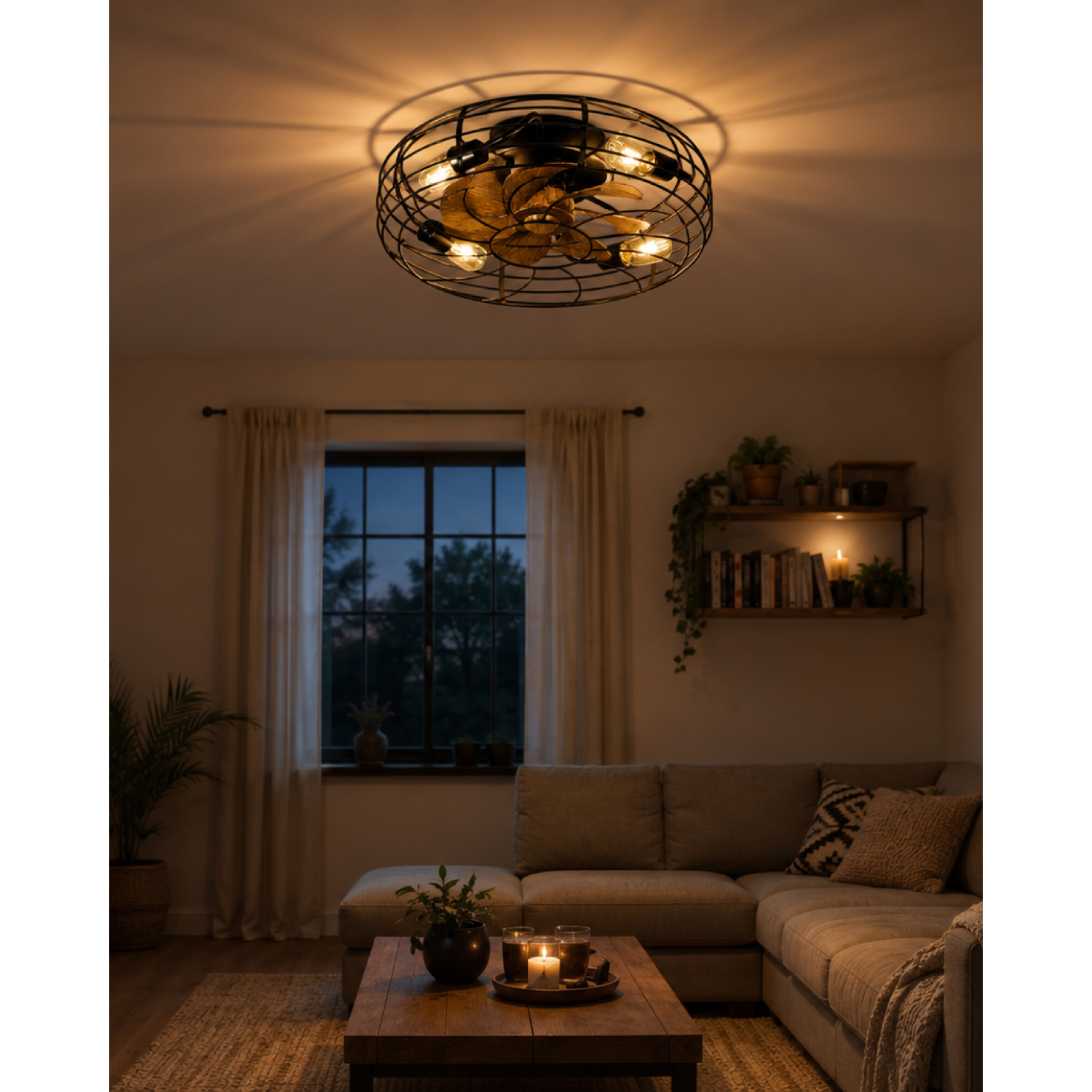 Plafonska lampa sa ventilatorom FV7003-48 BK-Cormel-FORMA Plafonska lampa sa ventilatorom FV7003-48 BK-Cormel-FORMA