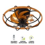 Plafonska lampa sa ventilatorom FV7004-49 BK+WD-Cormel-FORMA