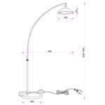 Podna lampa F7135-1F WH+SG-Cormel-FORMA