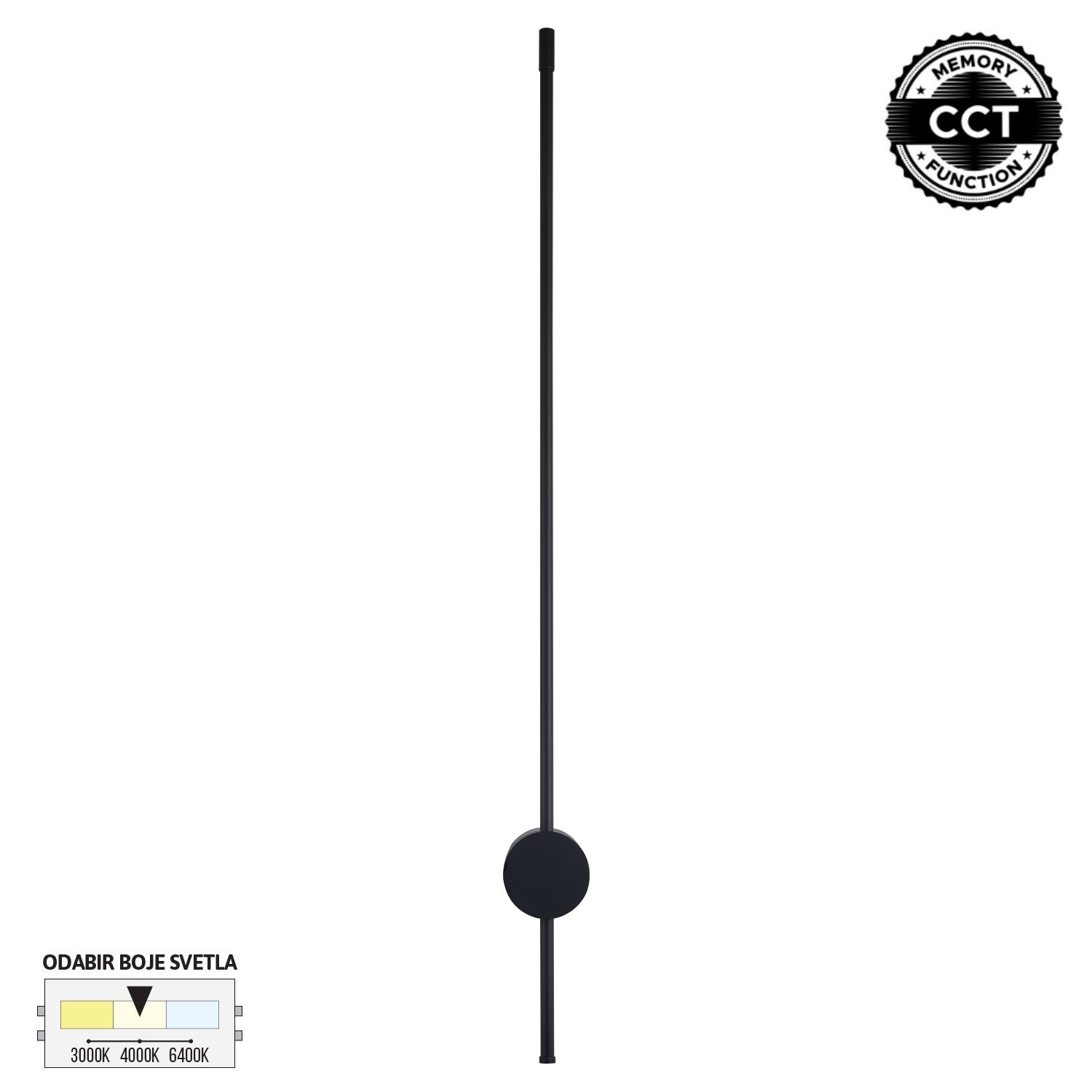 LED zidna lampa F2611-118Z BK CCT