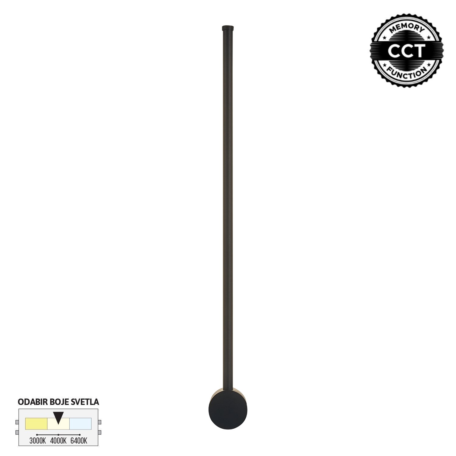 LED zidna lampa F2611-608Z BK CCT-Cormel-FORMA